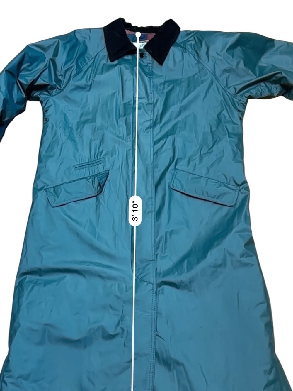 Vintage Misty Harbor Green Plaid Women’s Size M Flannel Lined Rain Coat - Picture 12 of 12